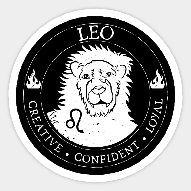 Leo Zodiac Birthday Star Sign Zodiac Gift Sticker by atomguy